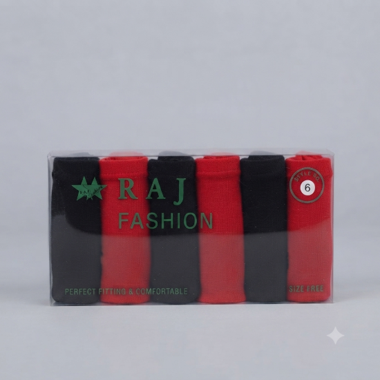 Picture of Brief Free Size Set of 6 Piece (Style6 redandblack)
