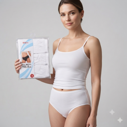 Picture of Briefs Midi Set of 3 pieces (PL-White)