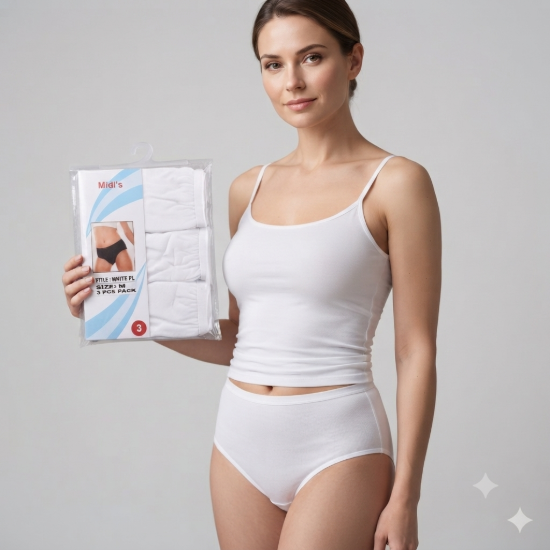 Picture of Briefs Midi Set of 3 pieces (PL-White)