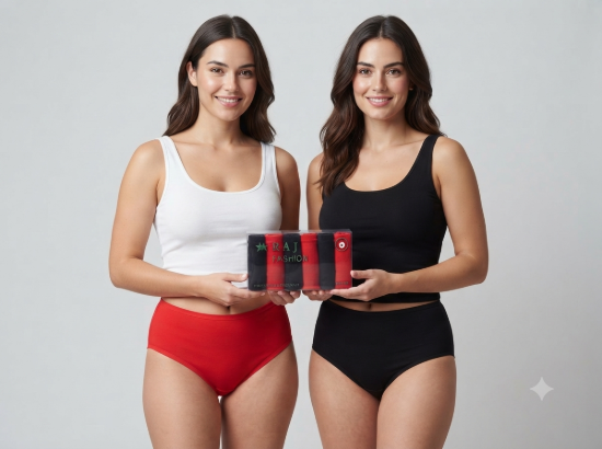 Picture of Brief Free Size Set of 6 Piece (Style6 redandblack)